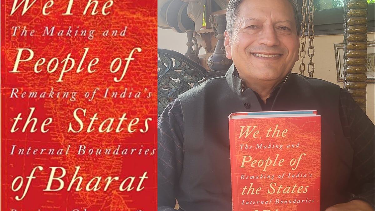Book Cover (Left); Author Sanjeev Chopra holding his book