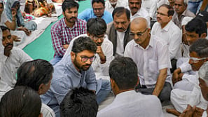 Congress MLA and Dalit leader Jignesh Mevani meets the family members of Darshan Solanki