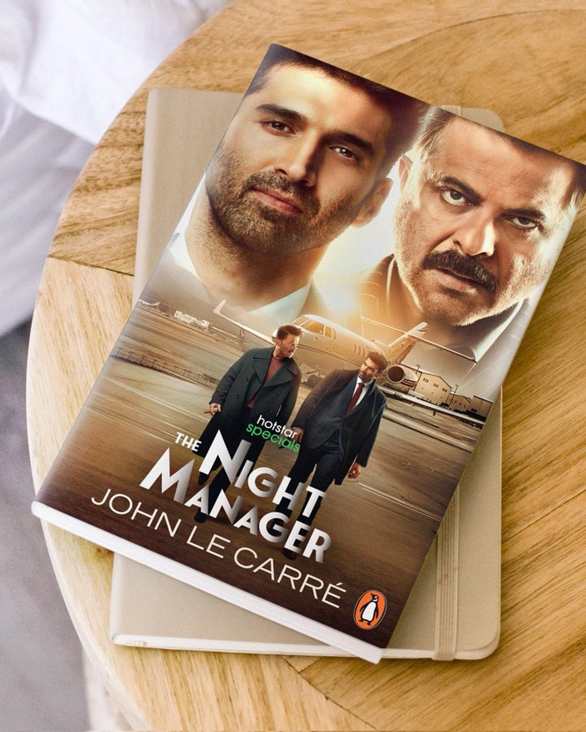 Anil Kapoor and Aditya Roy Kapur feature on the book cover of John le Carré’s The Night Manager
