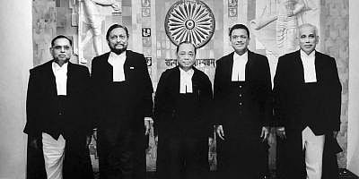 The bench that delivered the Ayodhya verdict. (L-R) Justices Ashok Bhushan, SA Bobde, Ranjan Gogoi, DY Chandrachud and S Abdul Nazeer
