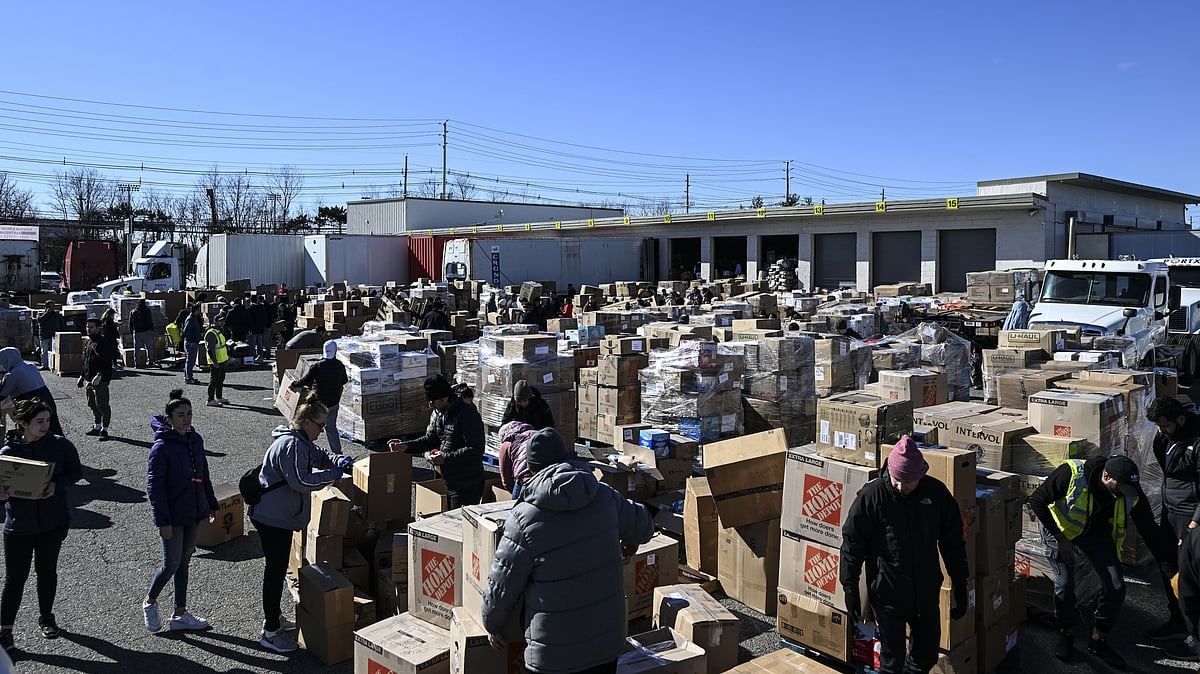 Turkish company in New York organises donation campaign for earthquake victims of Turkiye, February 11, 2023.