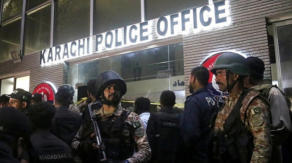 3 killed, 10 wounded as terrorists storm Karachi police headquarters