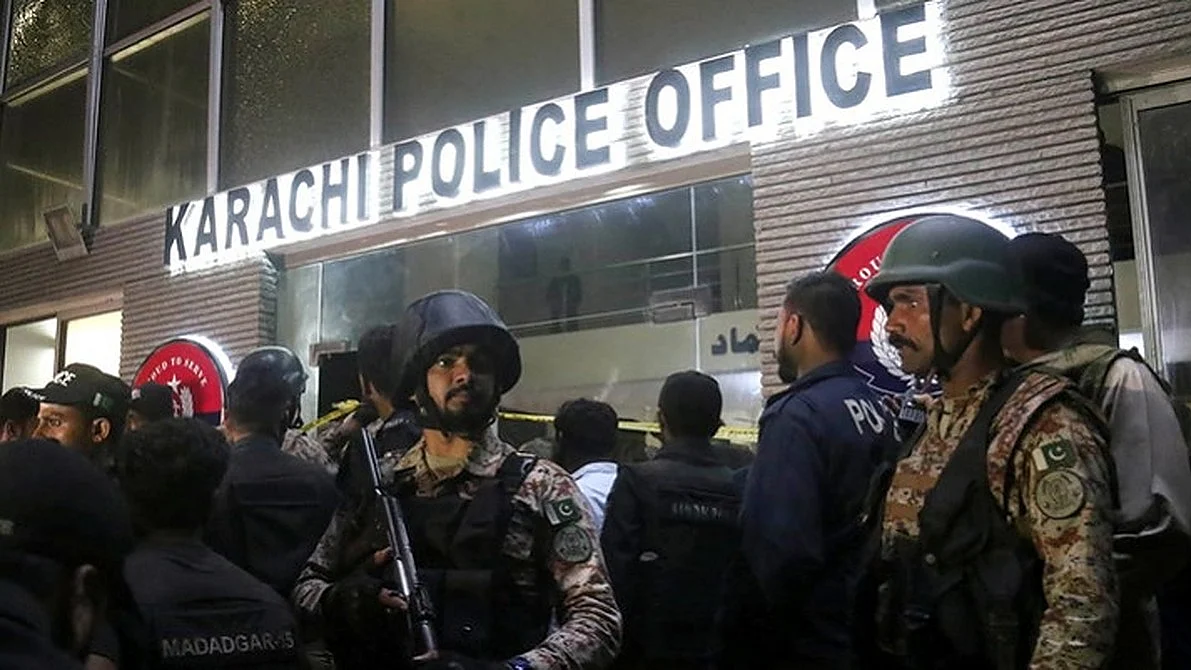 3 killed, 10 wounded as terrorists storm Karachi police headquarters
