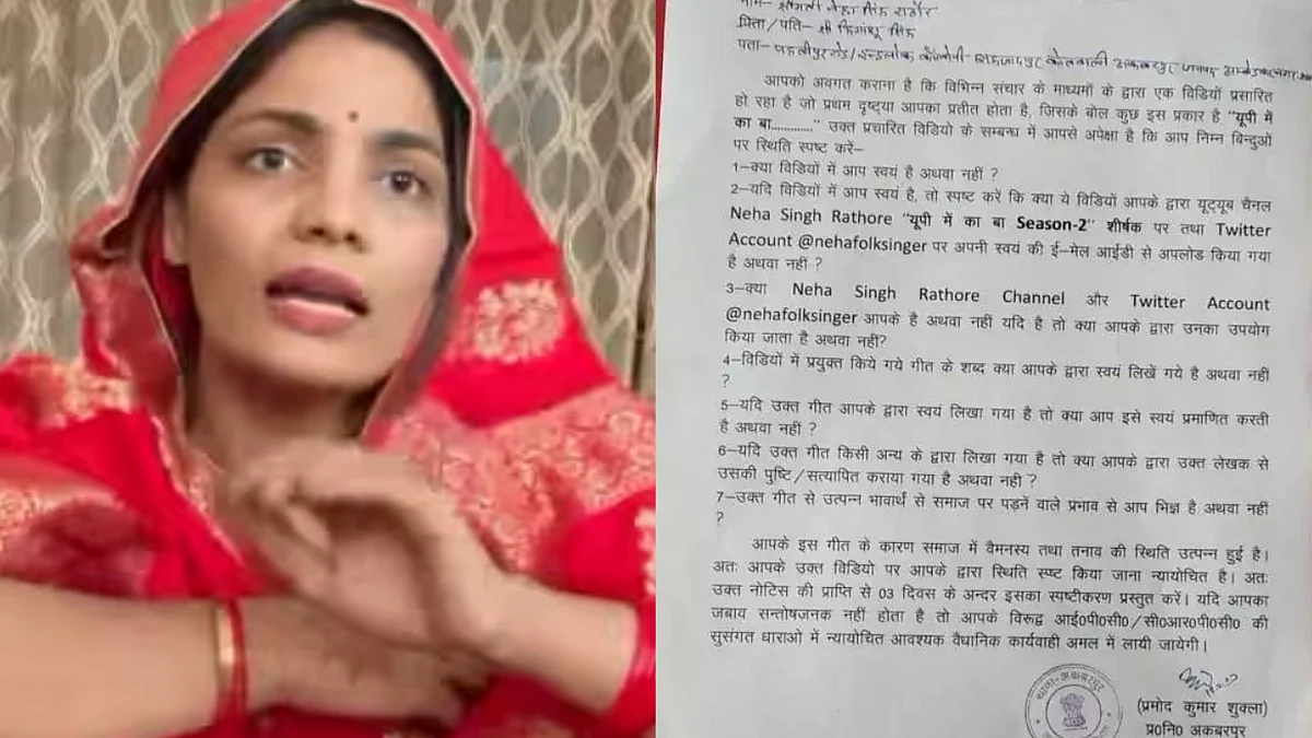 Neha Singh Rathore; the Police notice with the 7 questions