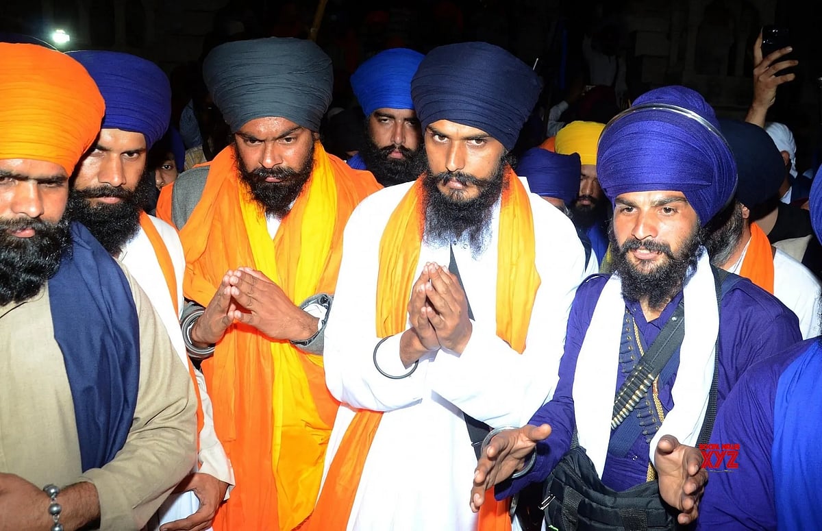 Amritpal Singh at the Golden Temple.