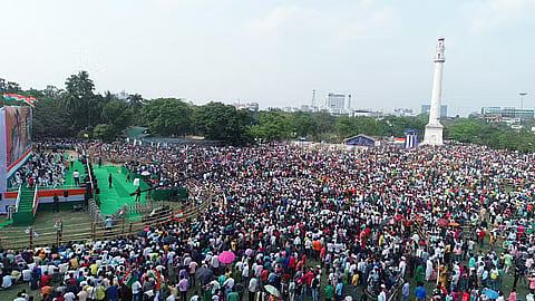 TMC rally against the Centre on March 29.