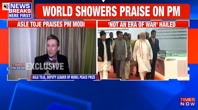 Times Now runs news on Modi as ‘biggest contender for Nobel peace prize’; Nobel committee member says ‘fake’