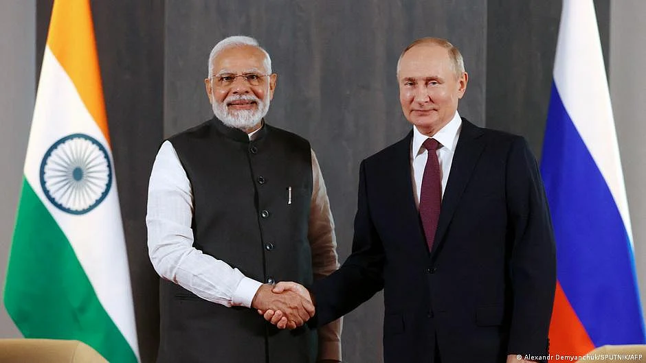 Indian PM Narendra Modi with Russian President Vladimir Putin (Photo: DW)