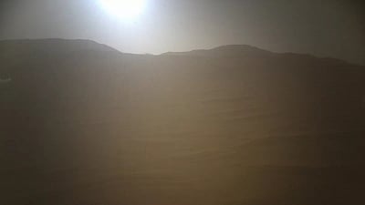 NASA's Ingenuity helicopter captures Martian sunset