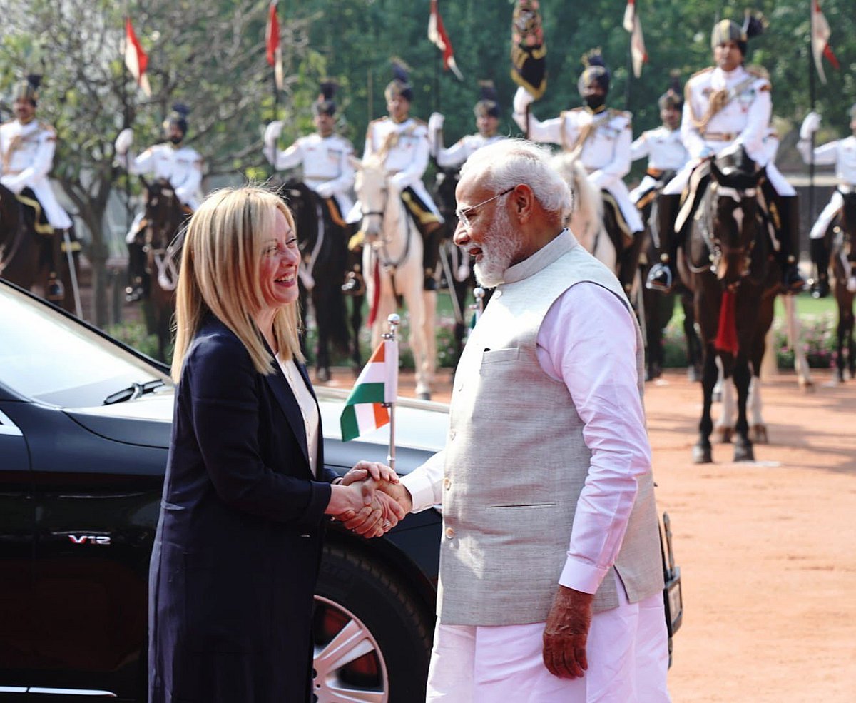 Italian prime minister arrives in India, to attend Raisina Dialogue