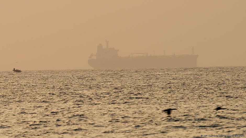 Representative image of an oil tanker in Oman coast