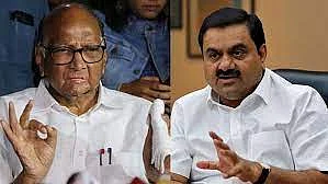 NCP Chief Sharad Pawar (left) with Gautam Adani
