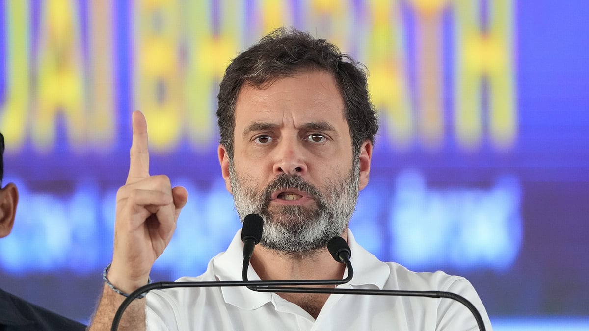 Congress leader Rahul Gandhi addressing the public in Bidar district ahead of Karnataka polls on Monday, April 17. (PTI Photo)