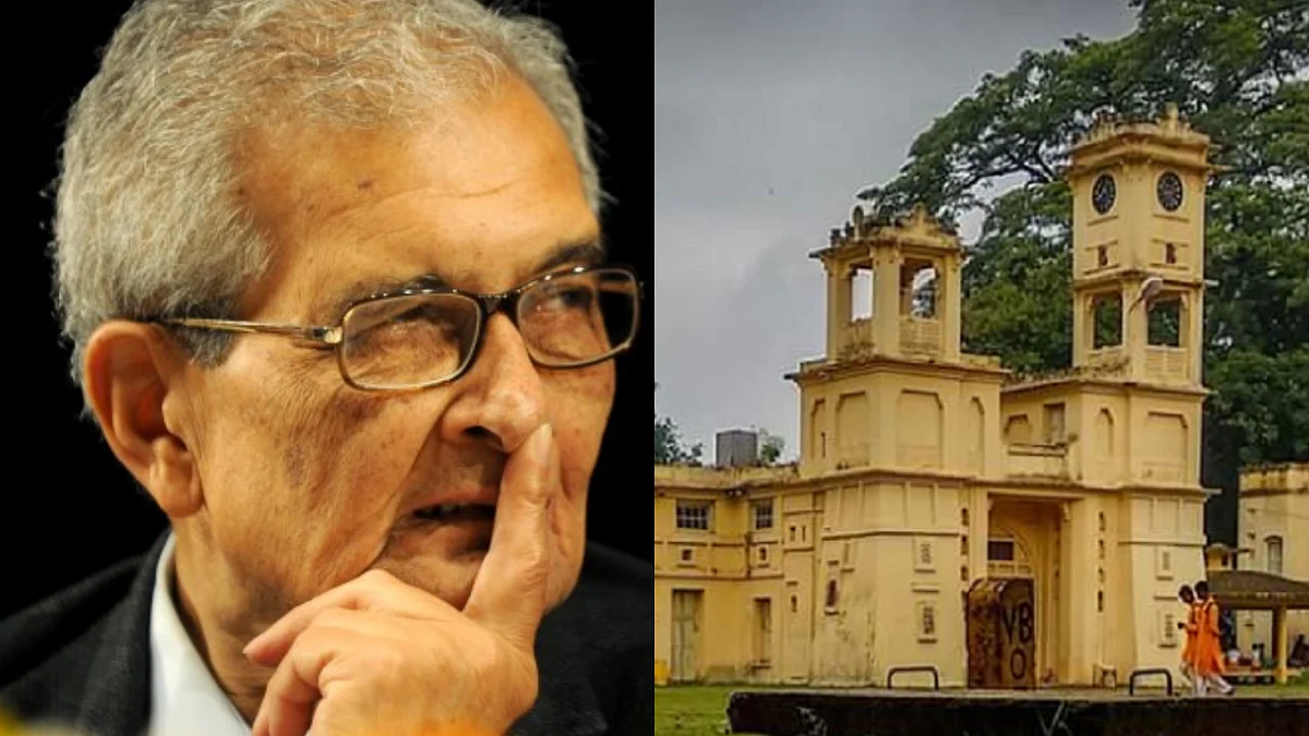 Nobel Laureate Amartya Sen (Left) has been asked to vacate "excess" land on the Visva Bharati university campus by May 6. (Photo courtesy: Wikimedia Commons)