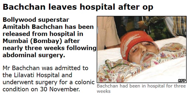 Fact Check: No, Amitabh Bachchan was not hospitalised