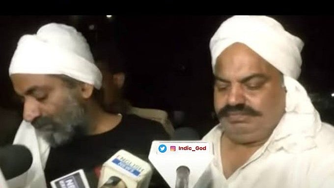 Atiq and Ashraf moments before they were shot dead by three assailants