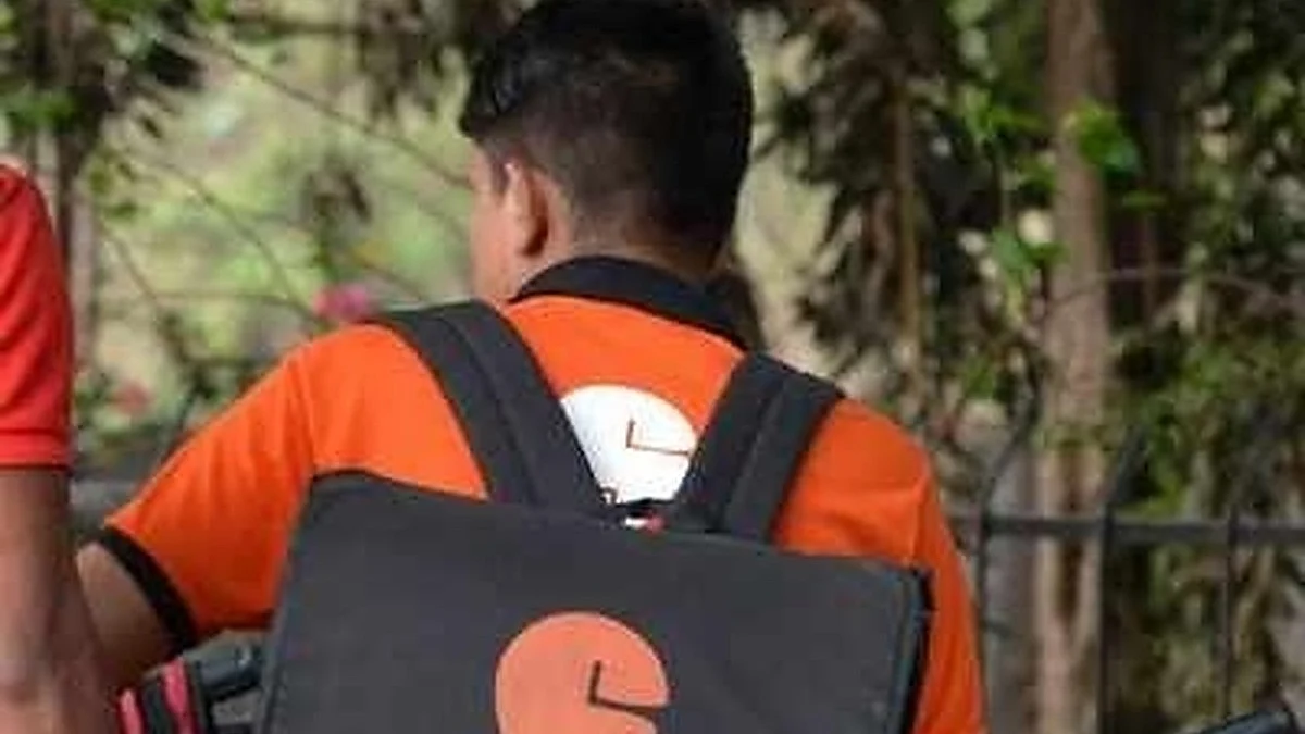 Swiggy delivery executive (Source: Twitter)