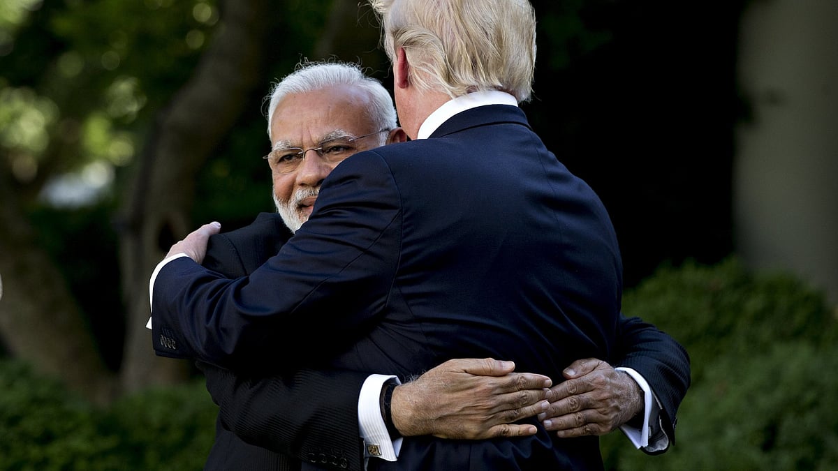 File photo of  PM Narendra Modi with Trump at the White House in 2017