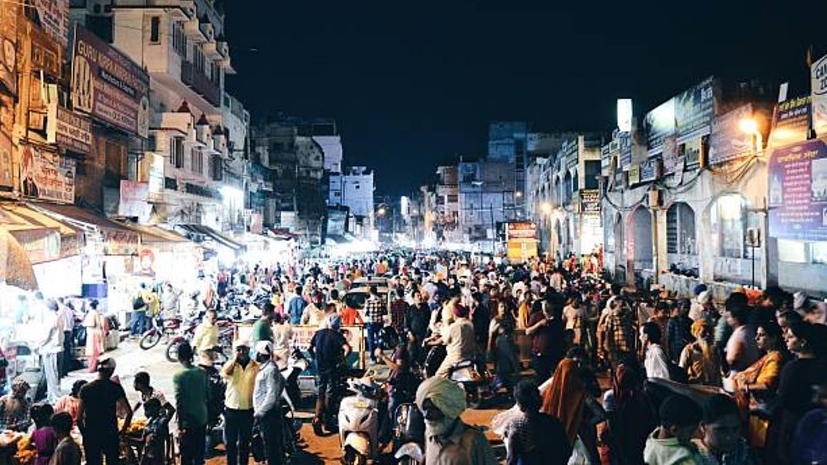 A crowded city street