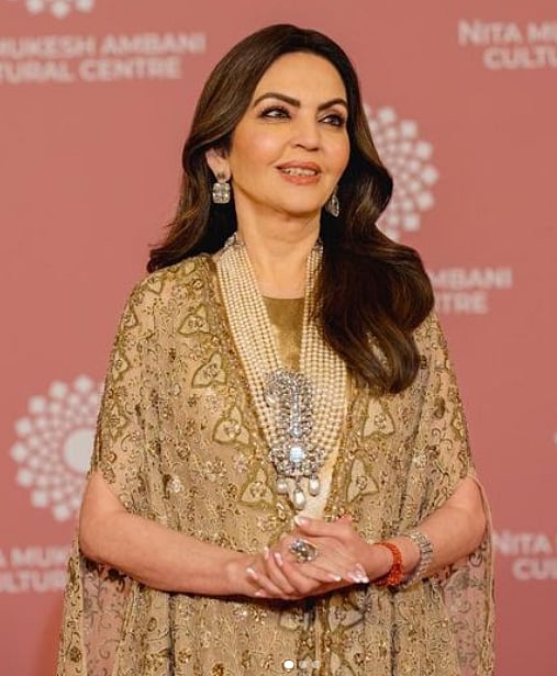 The organiser and founder of NMACC, Indian billionaire businessman Mukesh Ambani's wife Nita Ambani.