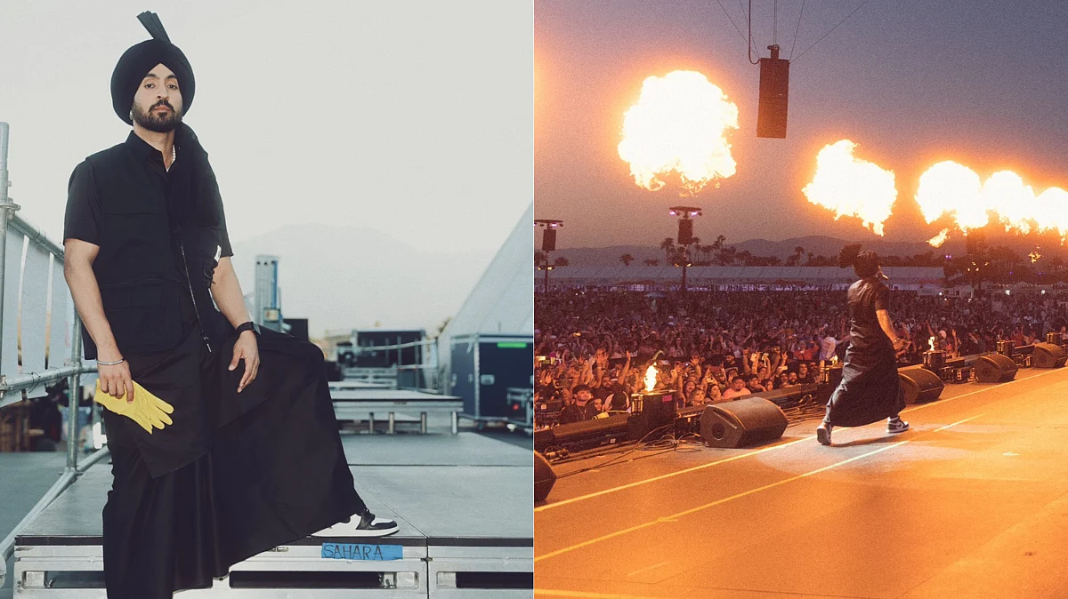 Dressed in an all-black traditional Punjabi attire paired with sneakers, Diljit Dosanjh performed his hit songs at Coachella music festival.