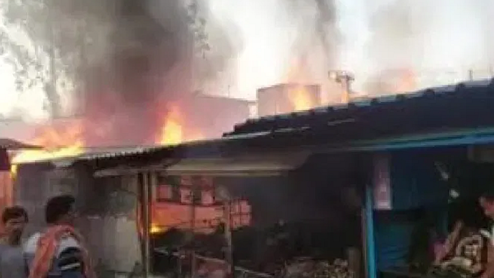 Over 200 shops gutted in a fire in Odisha's Keonjhar