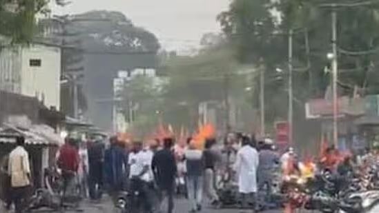 More than 10 people including an additional superintendent of police were injured in the two back to back violent clashes  during a bike rally in Sambalpur ahead of Hanuman Jayanti celebrations. (Screen Grab)