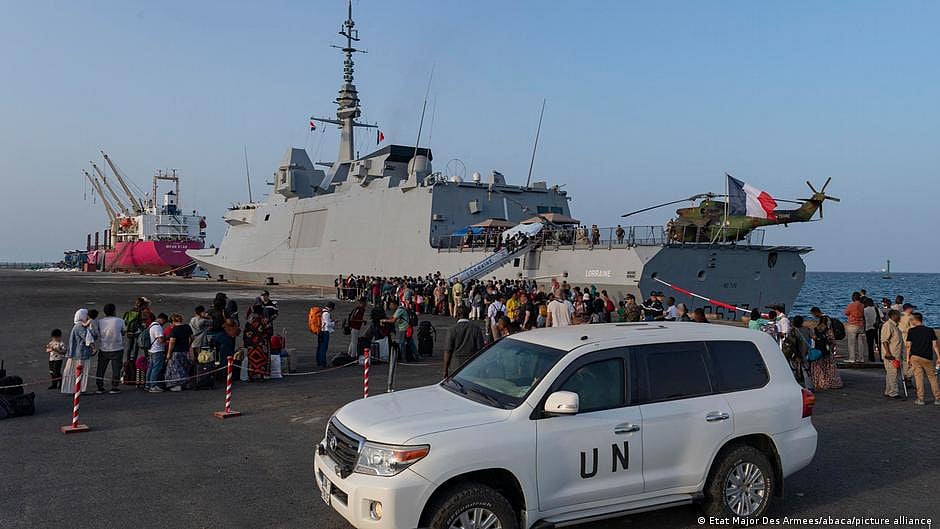 China and France fly and ferry more people out of violence-stricken Sudan on Thursday, April 27.