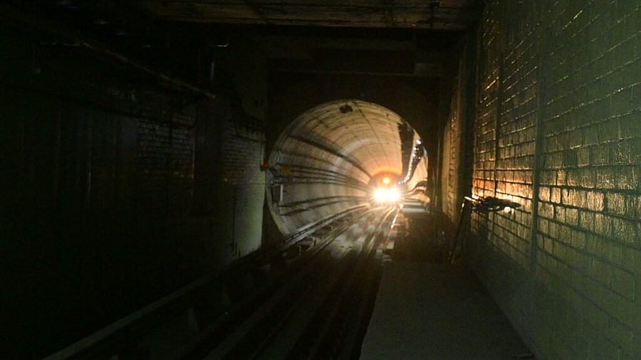 Underground metro train in Kolkata