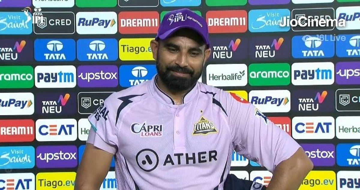 Mohammad Shami wearing the purple cap (Photo Courtesy: @ImTanujSingh/Twitter)