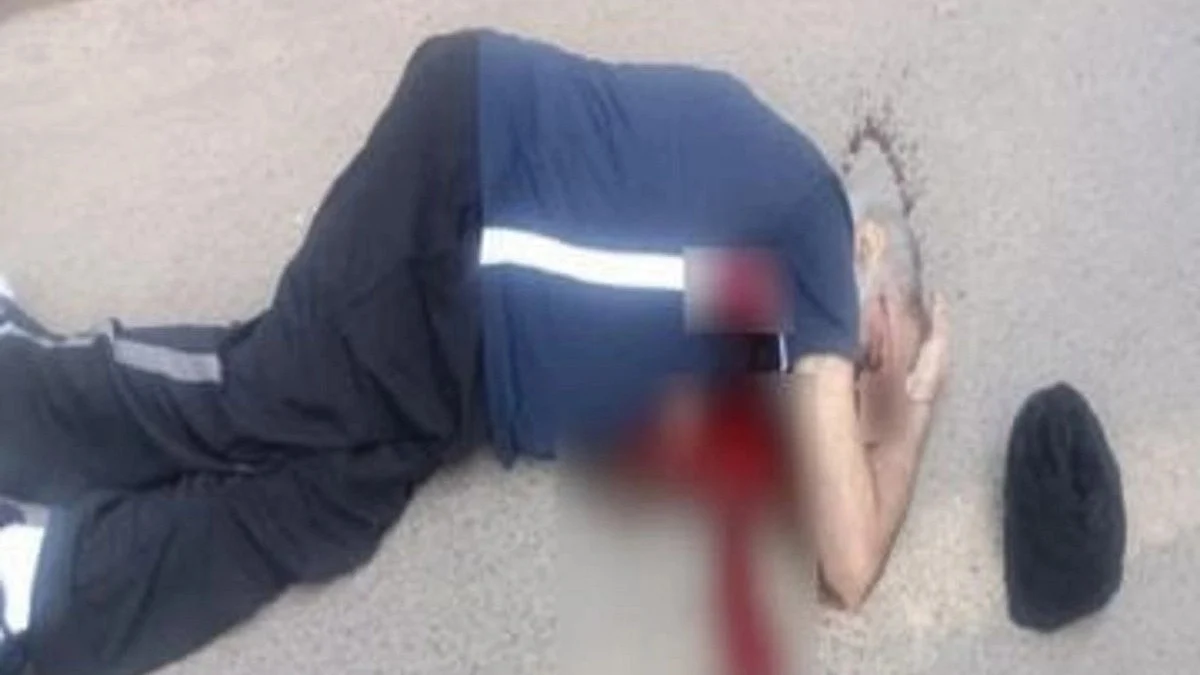 Blurred image of Paramjit Singh Panjwar after being shot dead (Photo Courtesy: Twitter/@AdityaRajKaul)