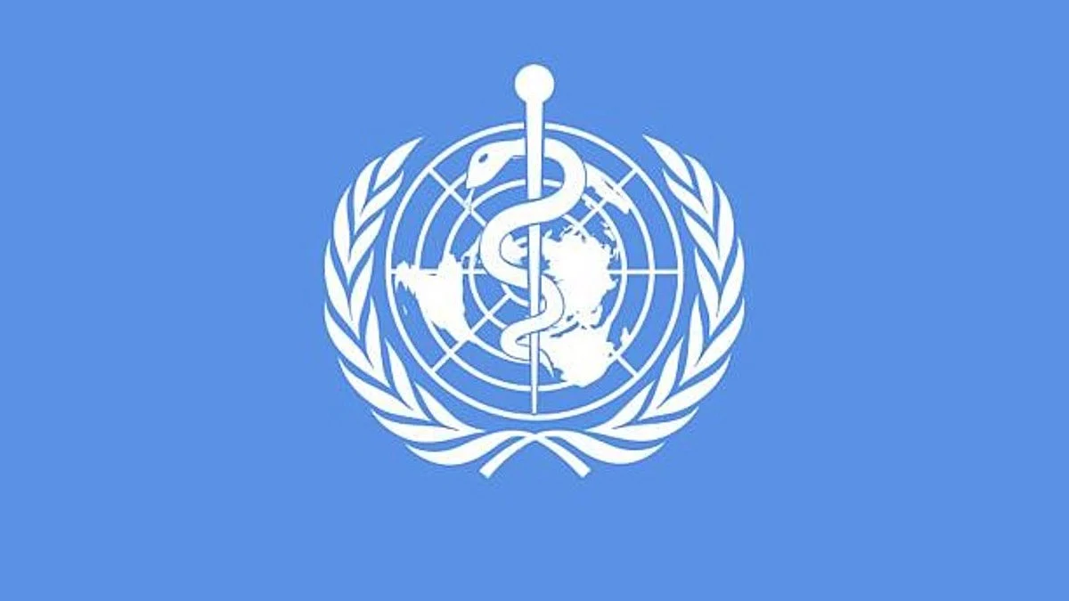 Flag and logo of the World Health Organization (Getty Images)