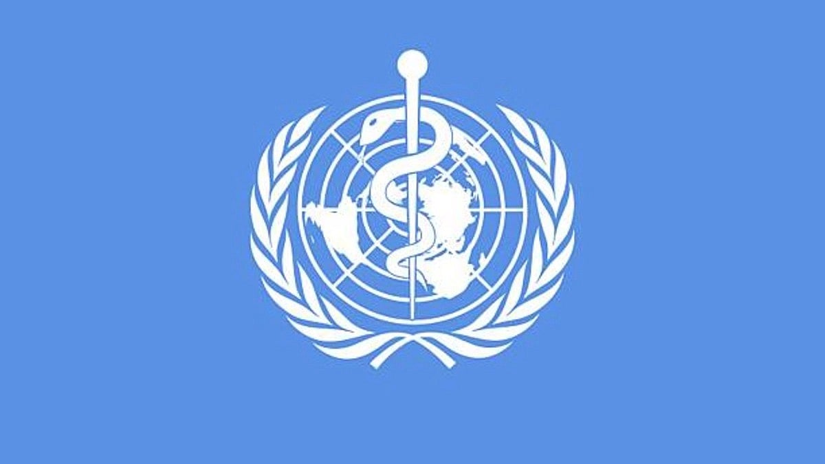 Flag and logo of the World Health Organization (Getty Images)