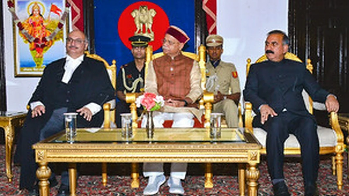 After being administered oath, the new chief justice was accorded "full court welcome at the High Court" (Photo Courtesy: PTI)
