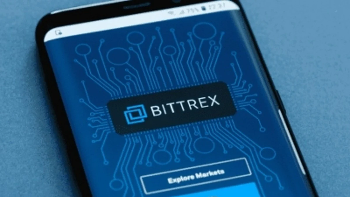 Bittrex logo on a phone (IANS Photo)