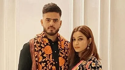 Nitish Rana with his wife Saachi Marwah (Photo: Instagram/nitishrana_official)