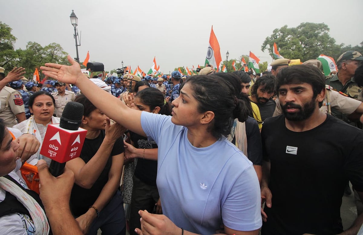 Sakshi Malik and Bajrang Punia (NH Photos by Vipin)