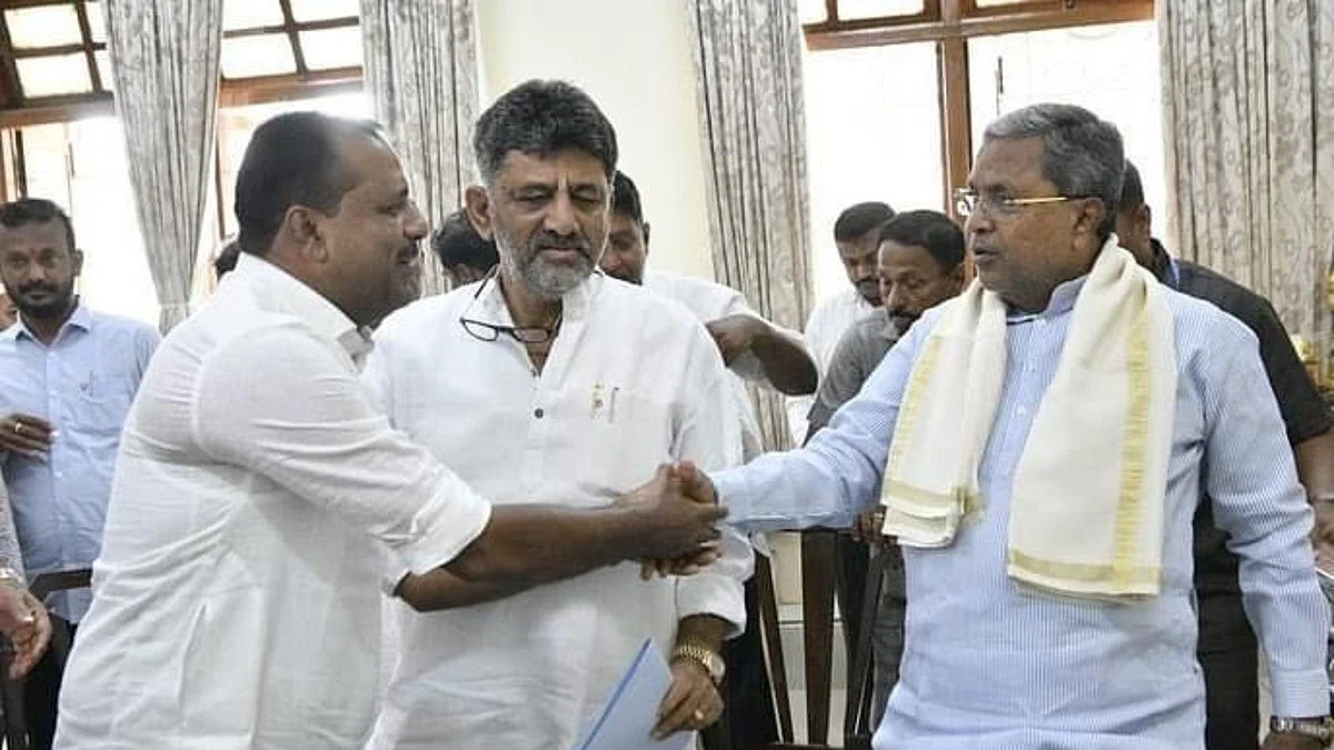 U.T Khader with CM Siddaramaiah and DyCM D.K Shivakumar (Photo Courtesy: @utkhader/Twitter)