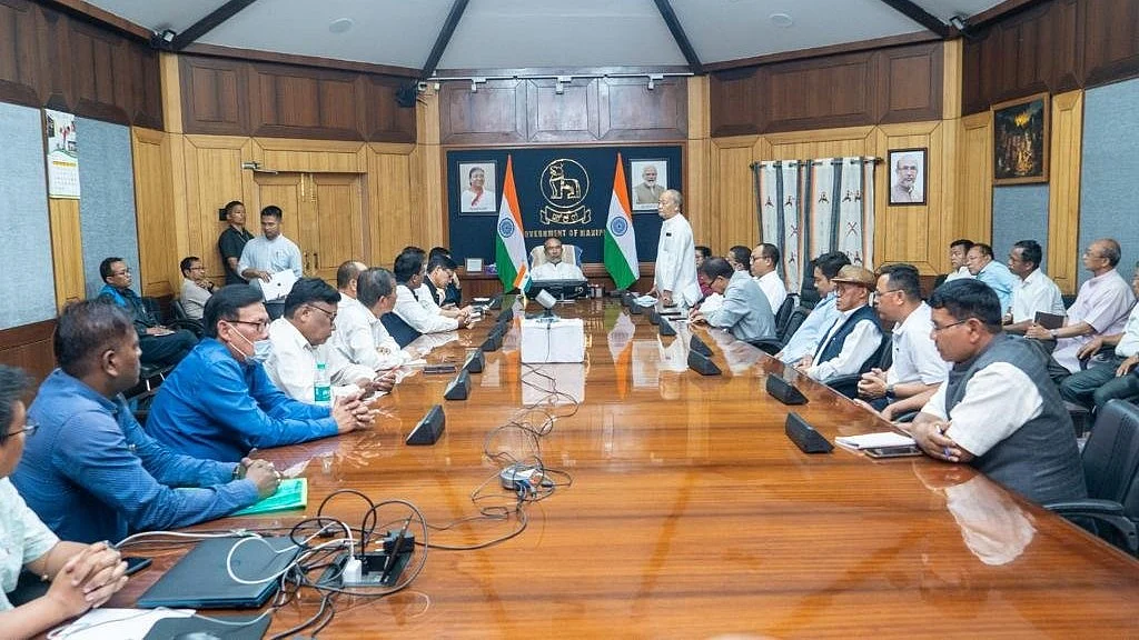 All political party-meeting in Manipur (Photo Credit: Twitter/@ANI)