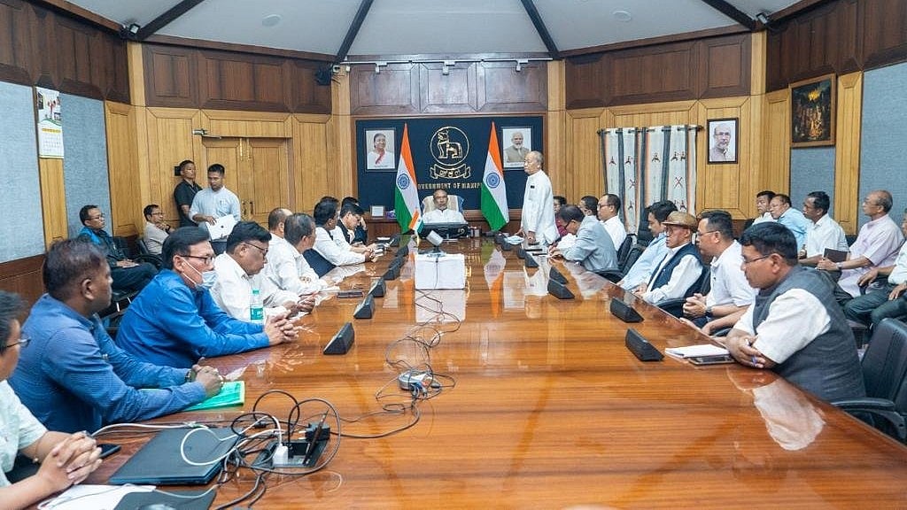 All political party-meeting in Manipur (Photo Credit: Twitter/@ANI)