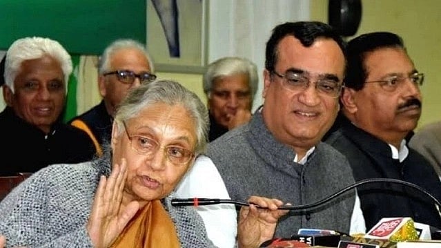 File photo of former Delhi chief minister Sheila Dixit with Ajay Maken. (NH Photo)