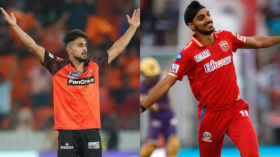 Urman Malik (left) Arshdeep Singh (right) (Photo: Twitter/@arshdeepsinghh/@umran_malik_01)
