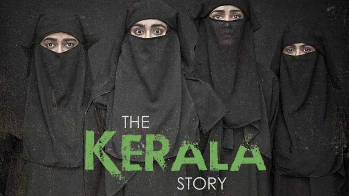 'The Kerala Story' promotional poster of four burkha-clad women (Photo Courtesy: IMDb)