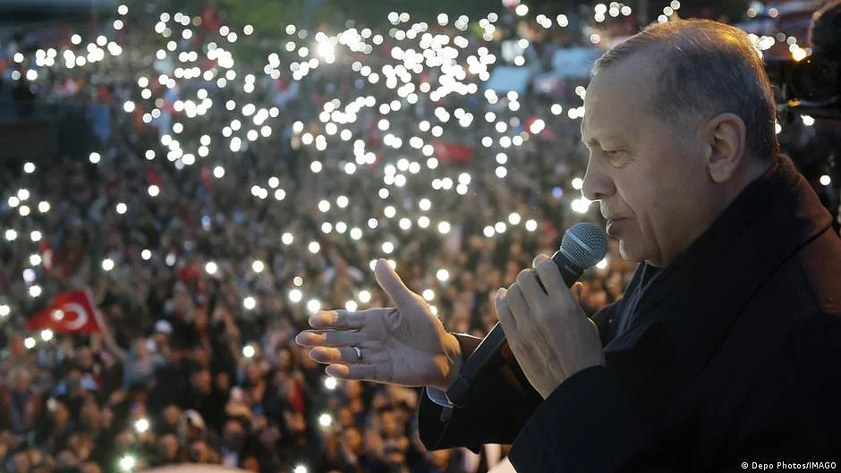 Incumbent President Recep Tayyip Erdogan won the Turkey election, extending his two-decade rule. (Photo: DW)