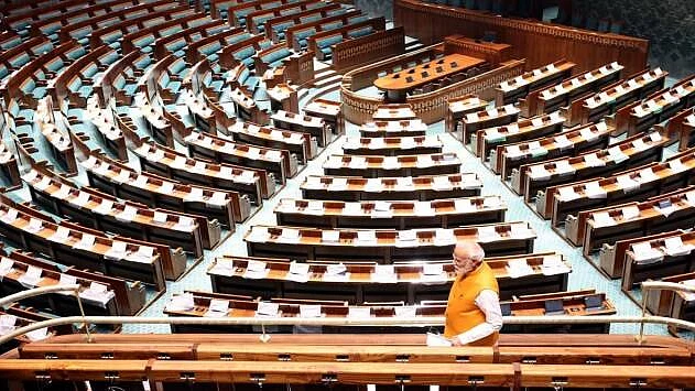 Inside the new Parliament building. (Photo: PMO)