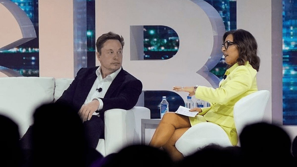 Elon Musk and Linda Yaccarino (Photo Courtesy: @aakashg0/Twitter)