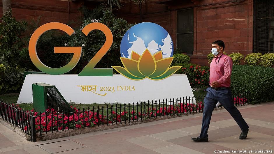 The G20 India logo cutout (DW)