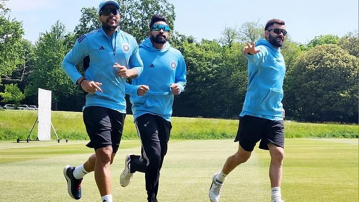 Team India members begin their preparations for the WTC23 (Photo: Twitter/ @BCCI)