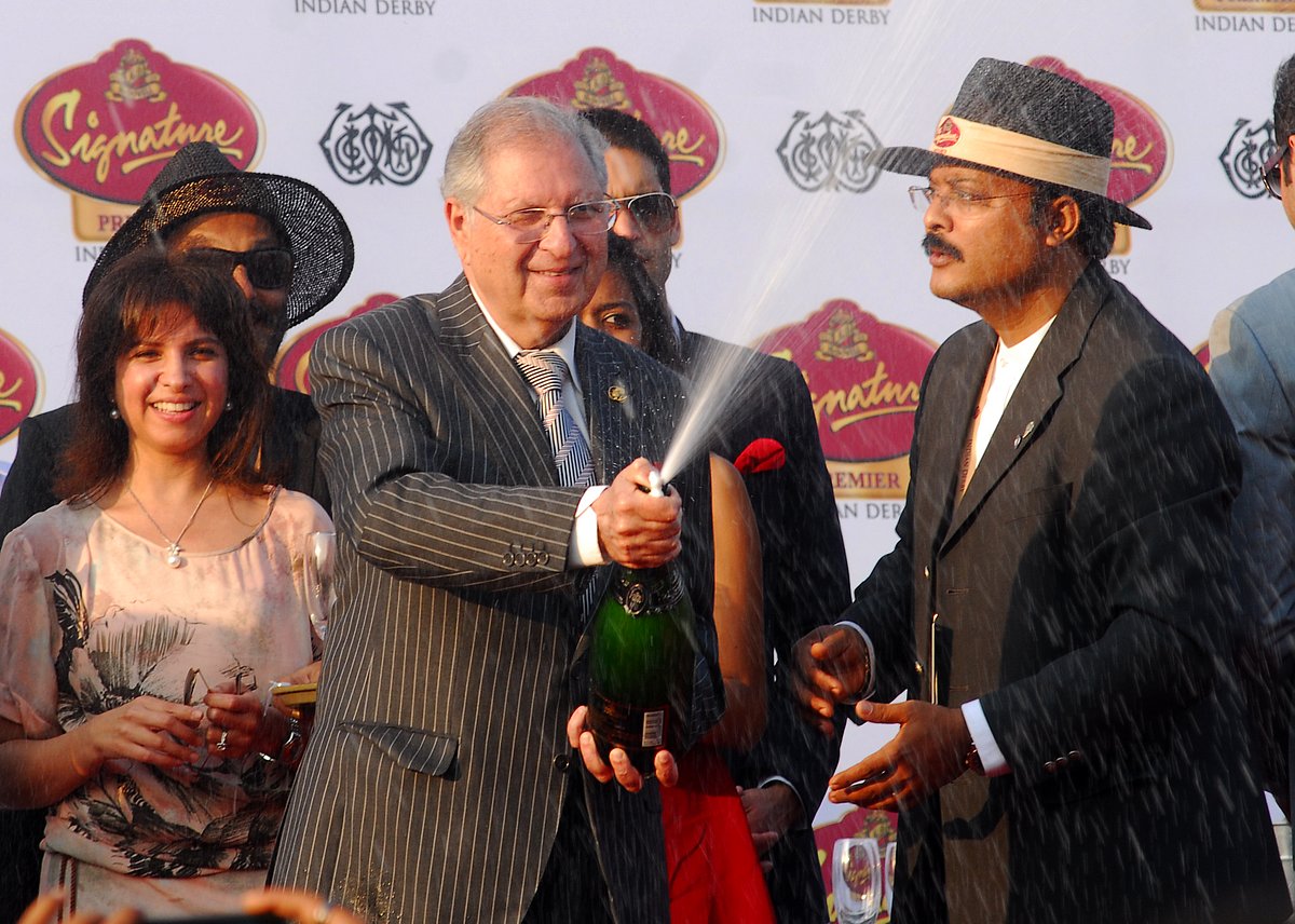 Zavareh Poonawalla attends the 'McDowell Signature Derby' at Mahalaxmi race course on February 05, 2012 in Mumbai. (Photo: Getty Images)