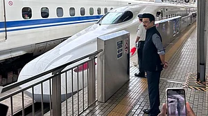 Tamil Nadu Chief Minister M K Stalin undertook a 500-km bullet train journey in Japan. (Photo: Twitter/ @mkstalin)